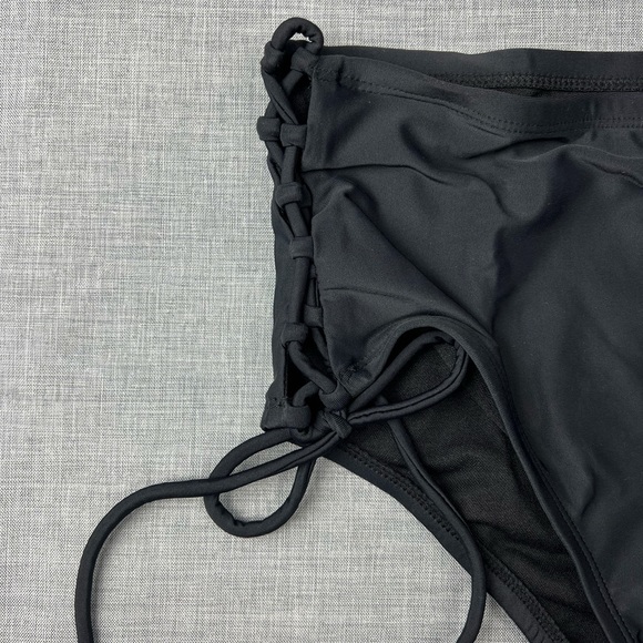 Xhiliration High Waist Side Tie Bikini Bottom Plus Size 14W 16W/18W 20W/22W - Picture 3 of 5